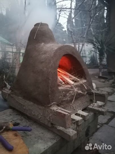 Печь саманная подовая