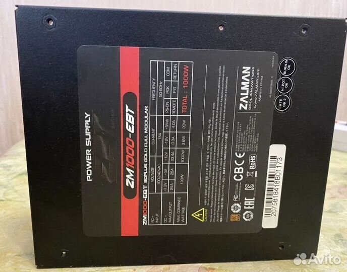 Блок питания zalman zm1000-ebt