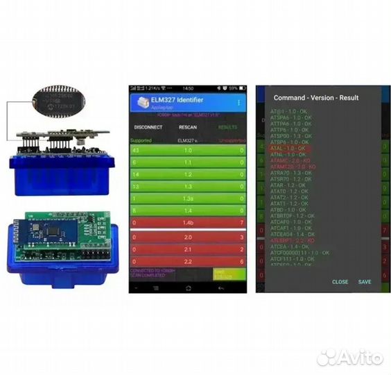 Адаптер elm327 v1.5 двухплатный pic18f25k80