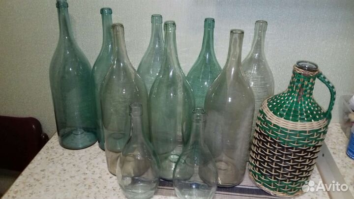 Банки 10л.бутылки четверть