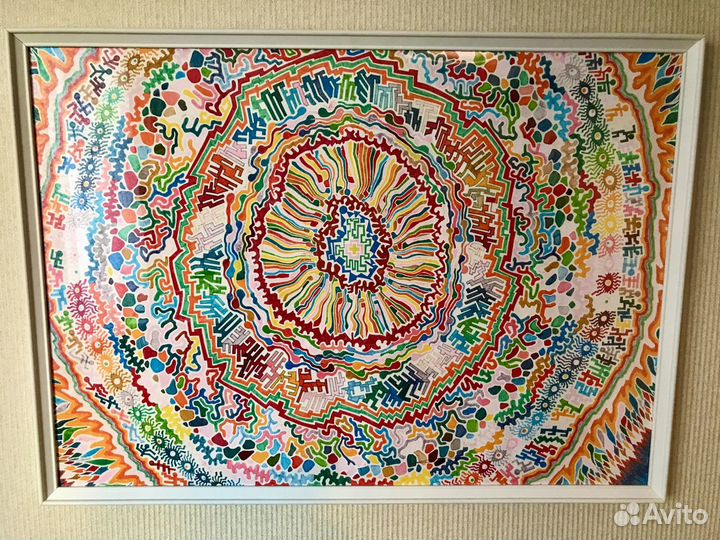 Картина «Русская Фиваида» 72х52 см (фломастеры)