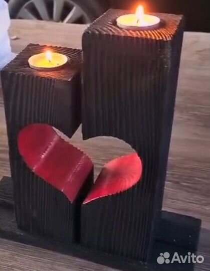 Подсвечник из дерева