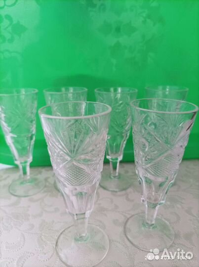Хрустальные рюмки на ножке СССР