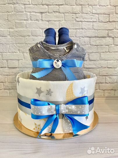 Торт из памперсов для мальчика
