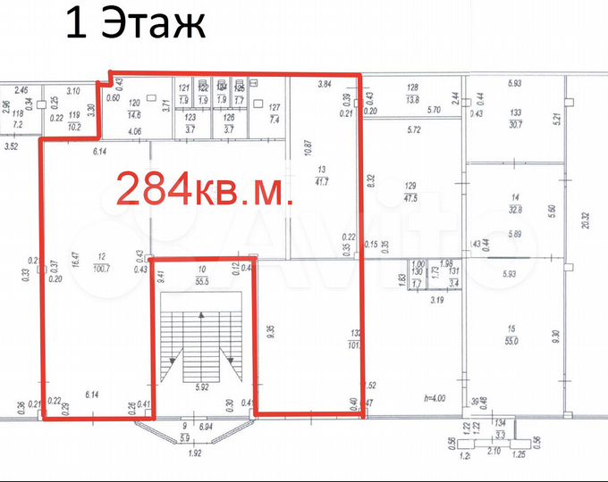 Торговая площадь, 100 - 1500 м² Красная линия