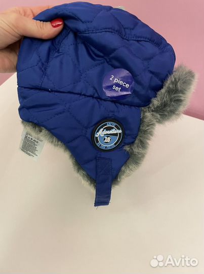 Шапка и варежки mothercare