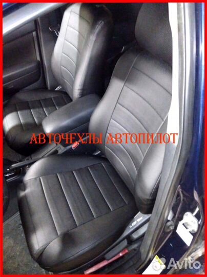 Чехлы Автопилот Toyota Avensis 2 из экокожи чёрные