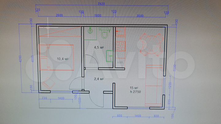 Дом 38,4 м² на участке 6 сот.