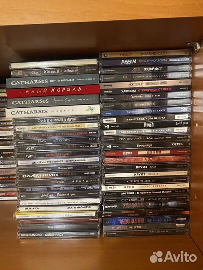 Коллекция дисков CD и DVD метал-рок исполнителей
