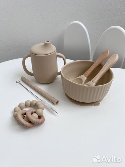 Набор детской силиконовой посуды