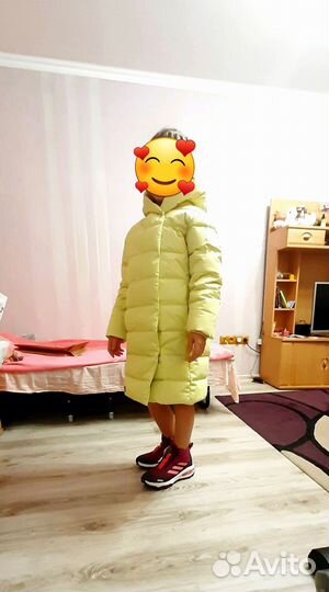 Пуховик для девочки 134 зима