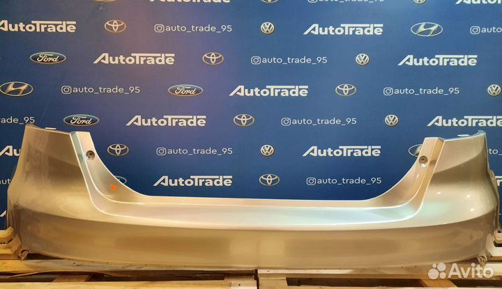 Бампер задний Ford Focus 3 серебристый 2015 рестай