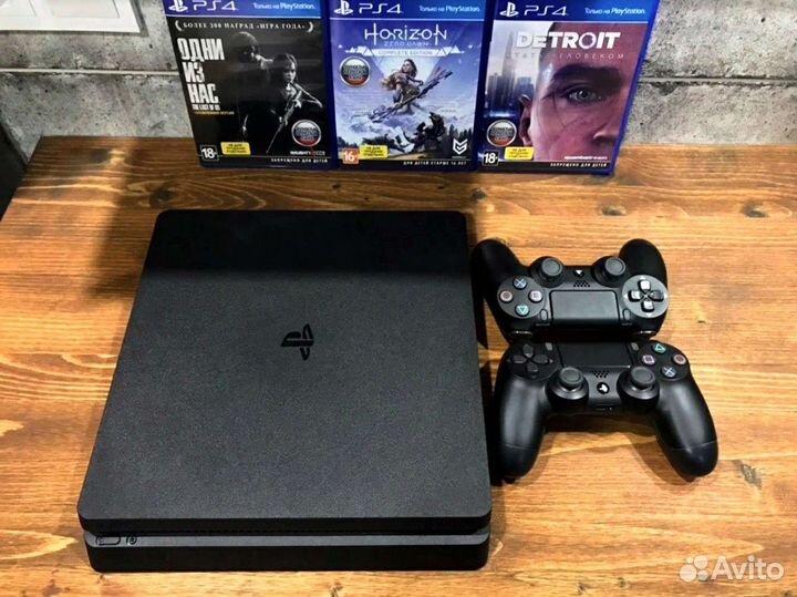 Slim Sony PS4+игра+1000gb