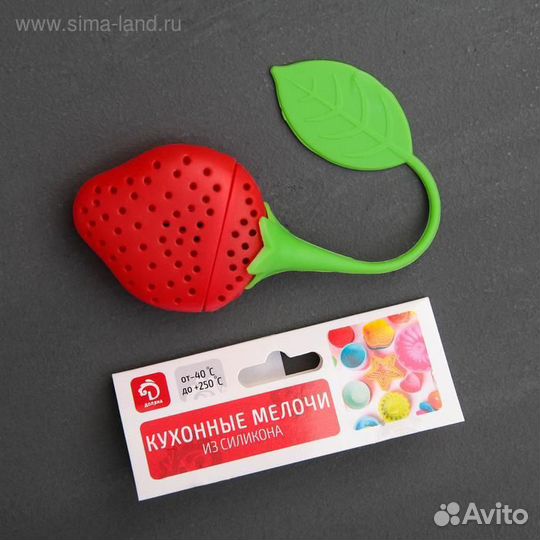 Ситечко для чая Доляна «Клубника», 19 см