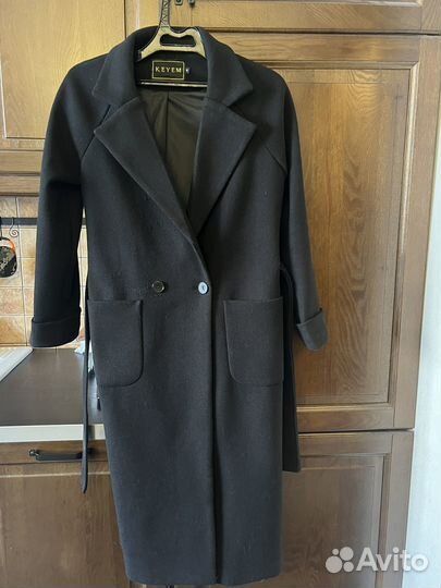 Пальто женское весна -осень 44 46 черное