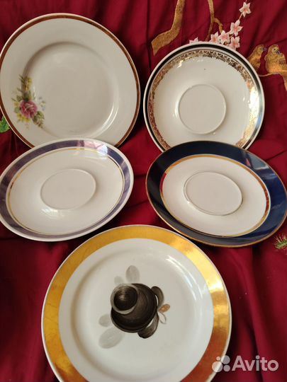 Тарелки фарфор Хайта, Дулево, лфз
