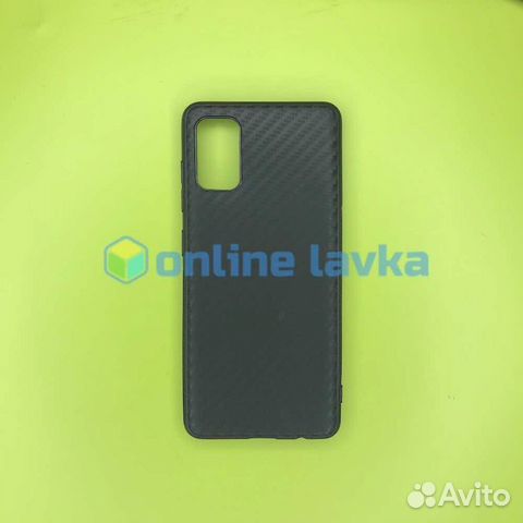 Чехол силикон карбон для Samsung A41 Black