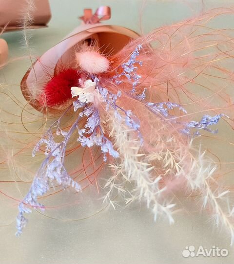 Букеты-комплименты мини из сухоцветов