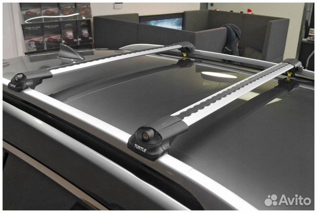 Багажник на крышу с рейлингами Turtle AIR 1