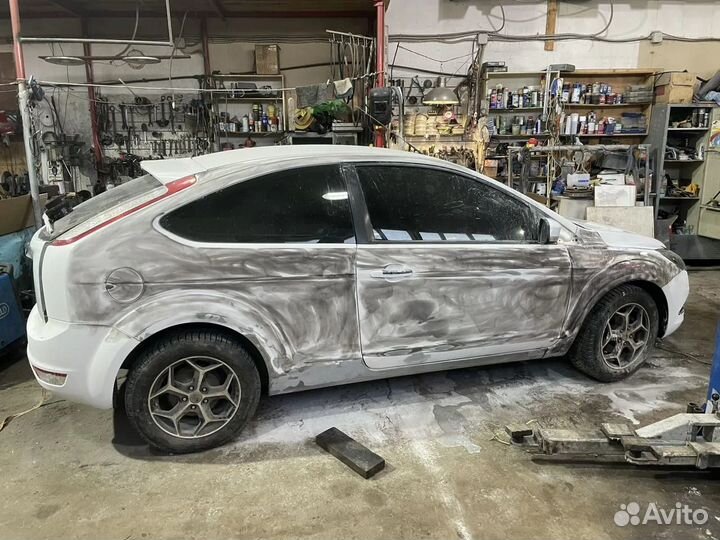 Ford Focus 2 купе пороги + усилители комплект