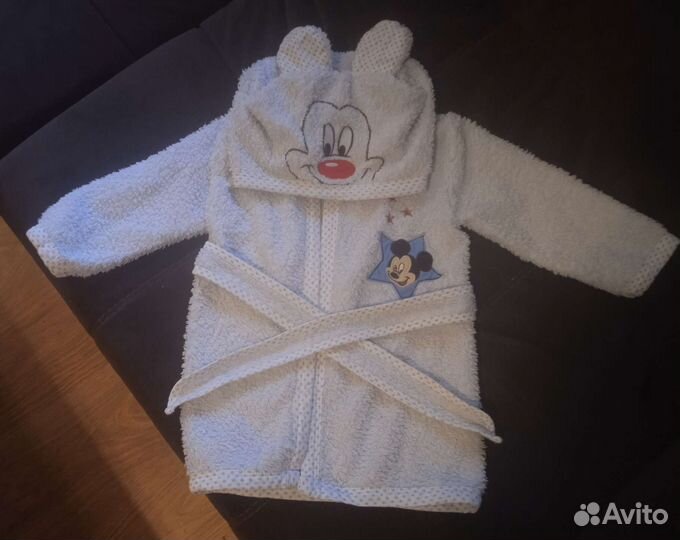 Детский махровый халат, р. 92-98см
