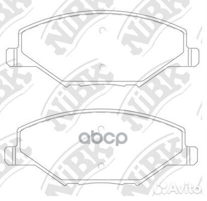 PN33002-nibk колодки дисковые передние131,6х17
