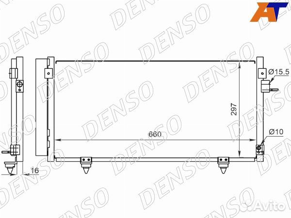 Радиатор кондиционера subaru forester SH# 08-13, s