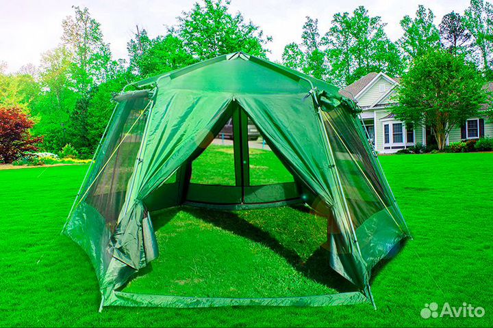 Шатер палатка, туристический 420x385см с сеткой