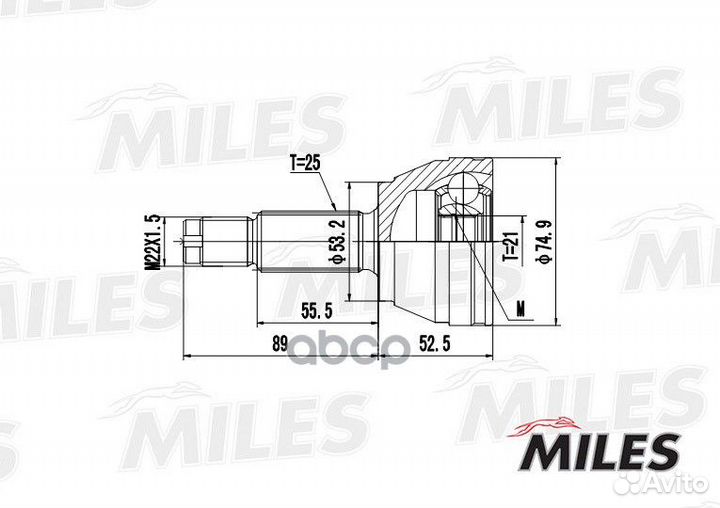 Шрус наружный ford focus/fiesta/fusion 1.4-2.0