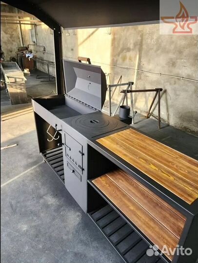 Мангал с крышей 4в1