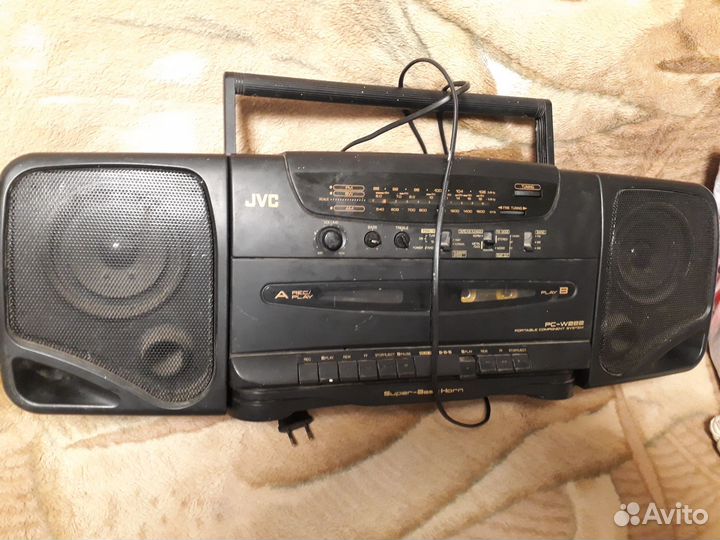 Магнитофон JVC 2х кассетник радио Япония