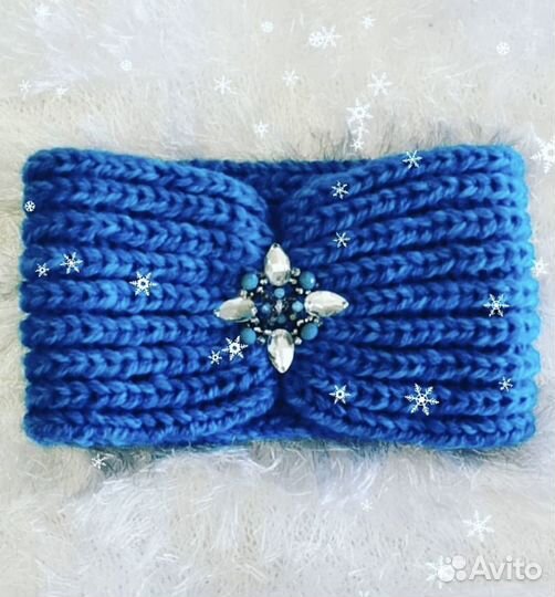 Повязка на голову теплая