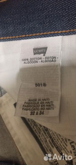 Джинсы Levi's 501 W32 L34 новые