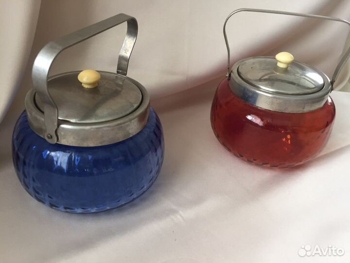 Сахарницы цветное стекло