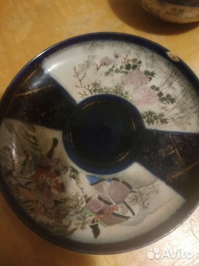 Чашка с блюдцем керамика Япония