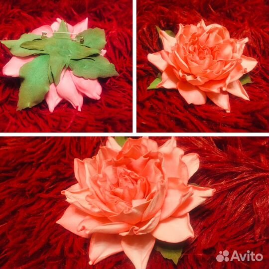 Брошь цветочек разных размеров