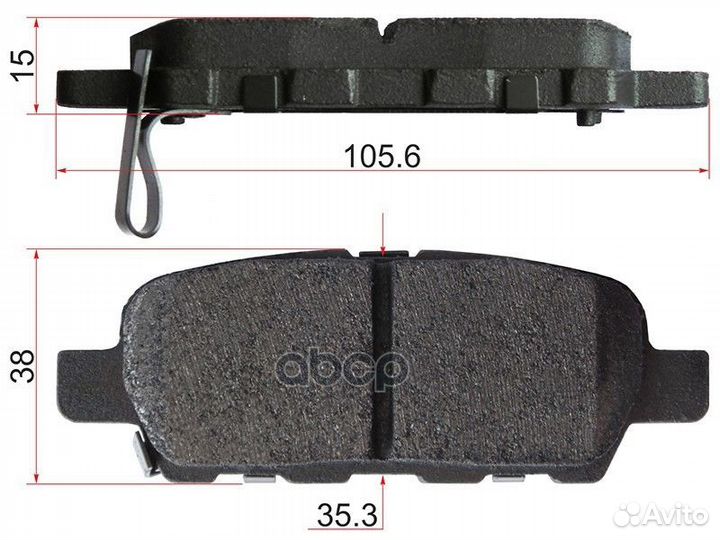 Колодки тормозные зад nissan J10 06-13 X-trail