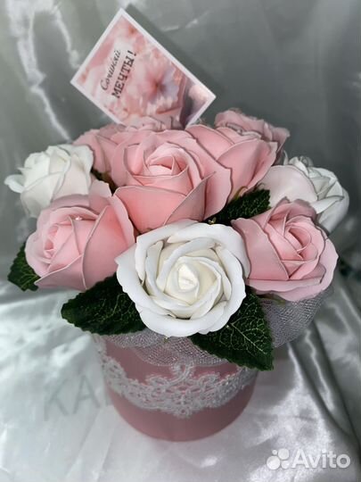 Букет из мыльных роз