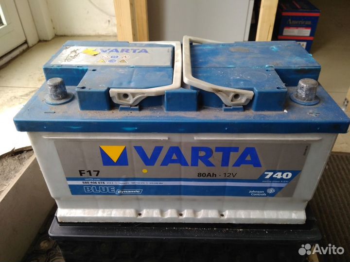 80Ач Аккумулятор Varta F17 6ст-80