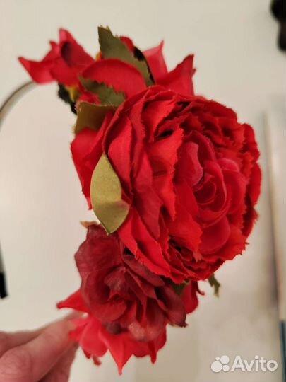 Ободок из цветов ручной работы