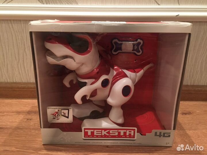 Интерактивный динозавр Teksta T-Rex Красный