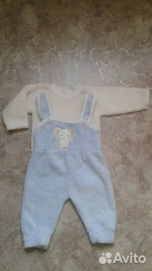 Комплект пушистый из велсофта, р.68