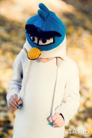 Шапка зимняя детская Angri Birds из Непала