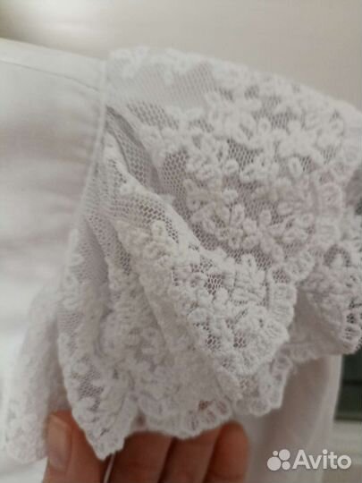 Блузка белая нарядная 7-8 лет