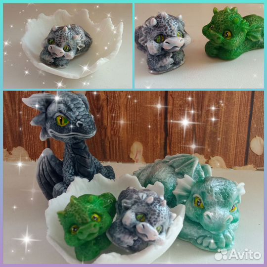 Подарки на новый год: Дракон (мыло ручной работы)