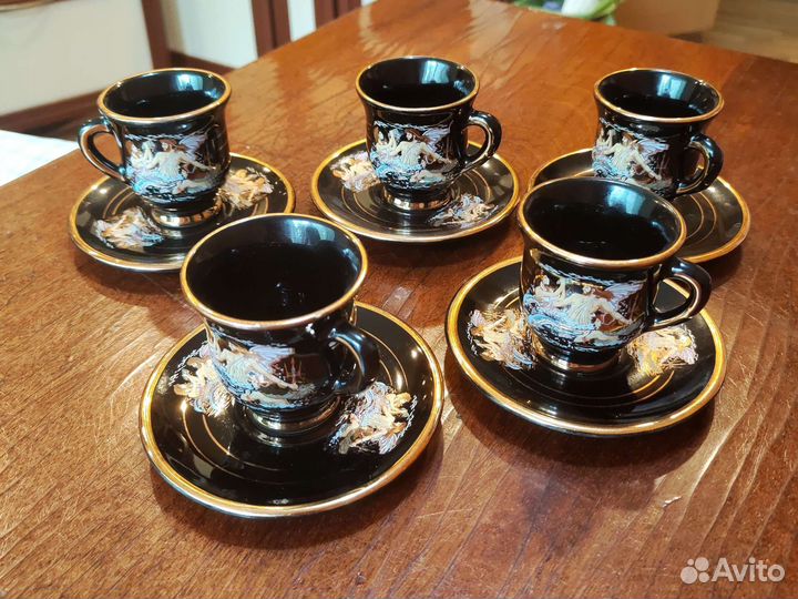 Сервиз кофейный с позолотой 24К Греция