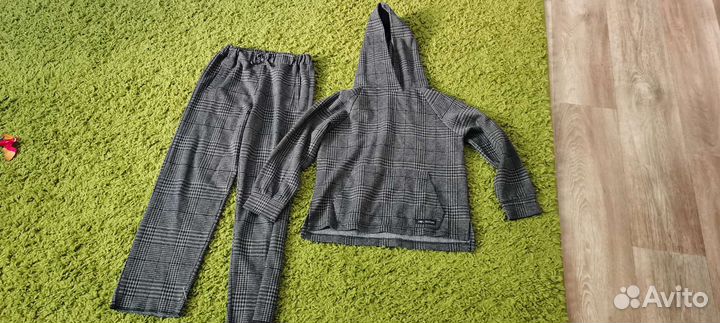 Костюм zara клетка в школу 134, 140