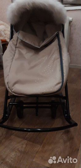 Санки коляска pikate снеговик новые