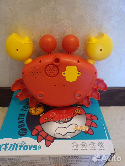 Пенный крабик с музыкой для купания