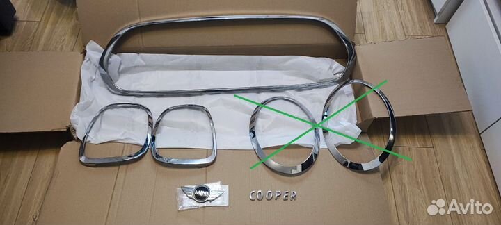 Хром окантовка радиатора Mini Cooper F55 F56 F54